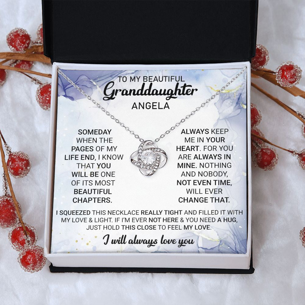 To My Granddaughter | Personalized Love Knot Necklace | Always in Mine