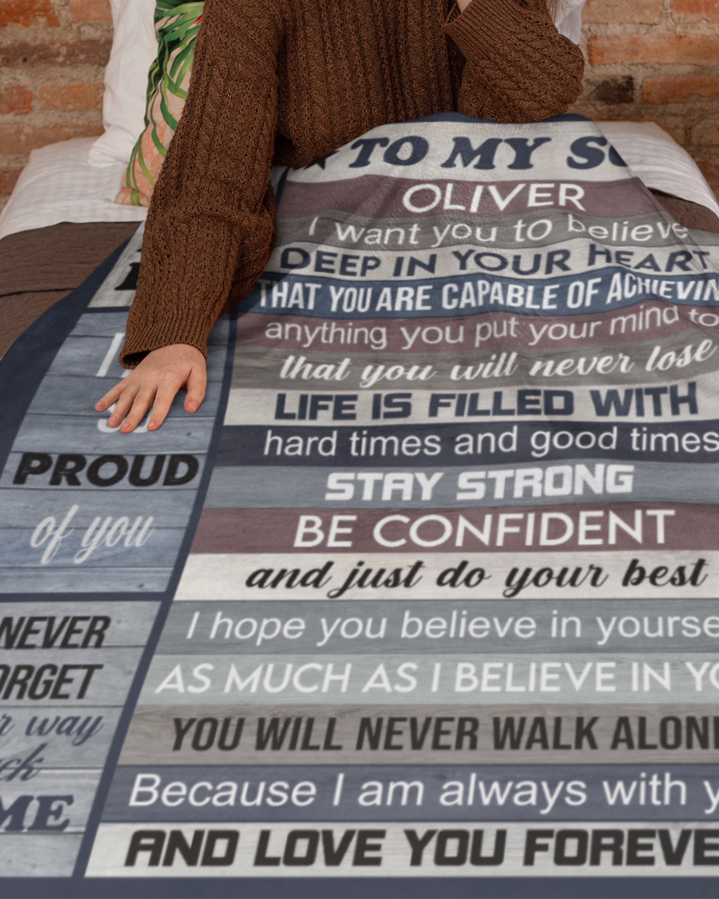 To My Son |Be Confident | Personalized Throw Blanket 50*60 V2