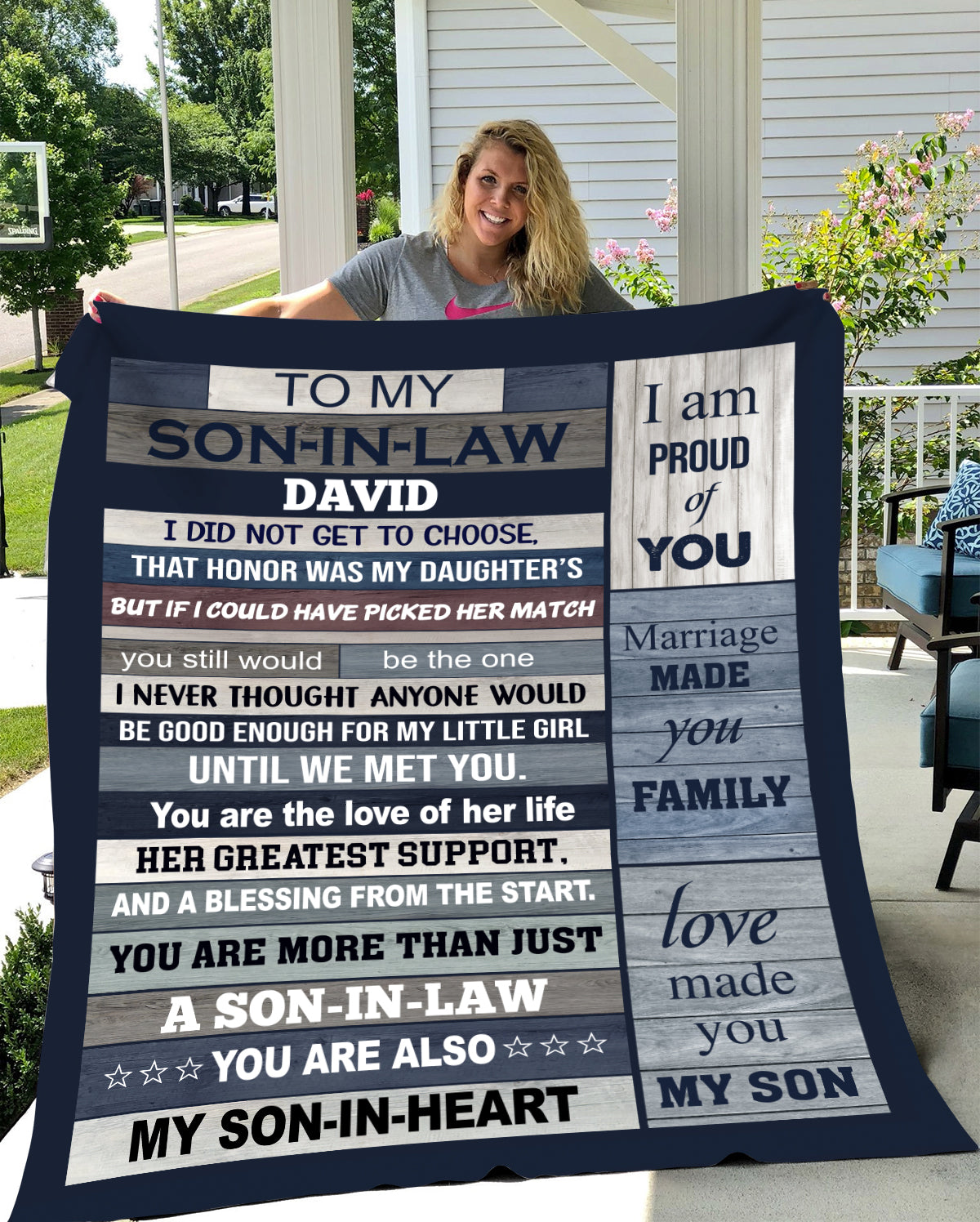 To my Son-in-Law | Greatest Support | Throw Blanket 50"x60"