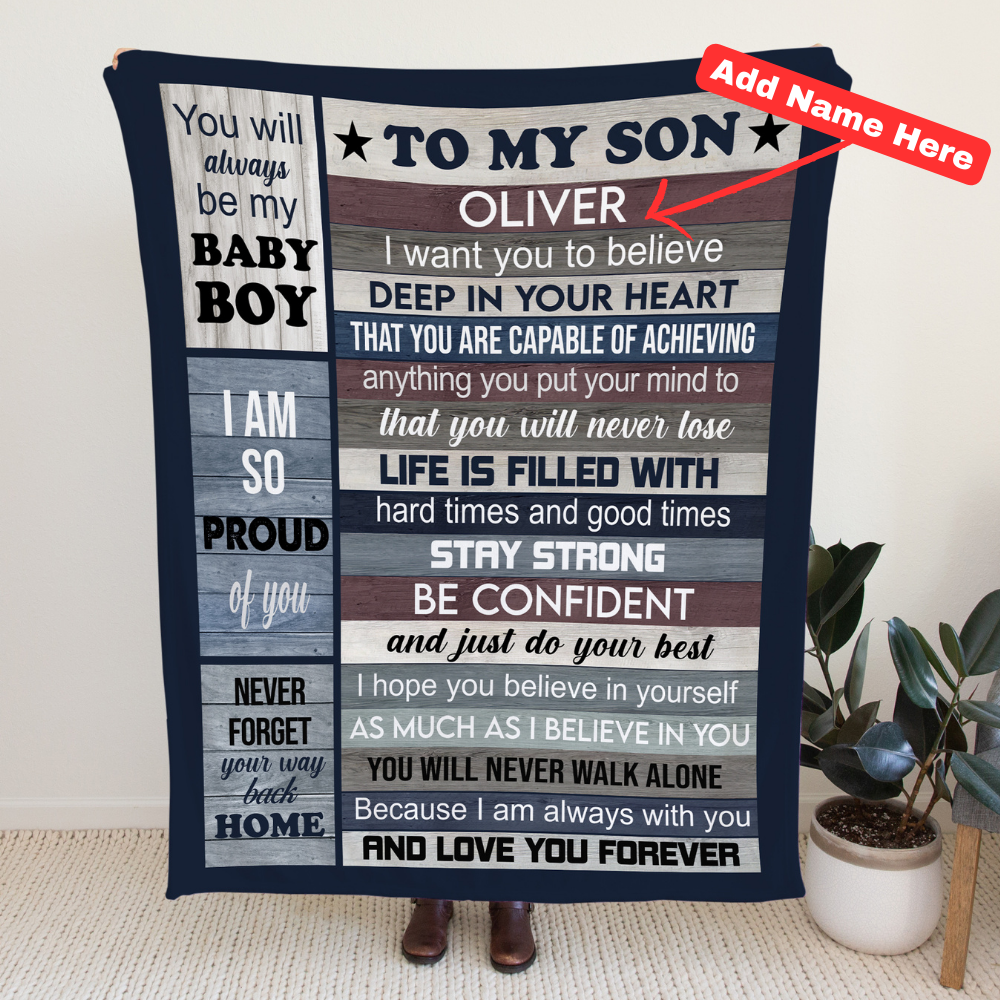 To My Son |Be Confident | Personalized Throw Blanket 50*60 V2