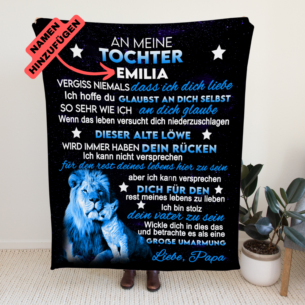 An Meine Tochter - Personalisierte Decke- Sherpa Fleece Blanket