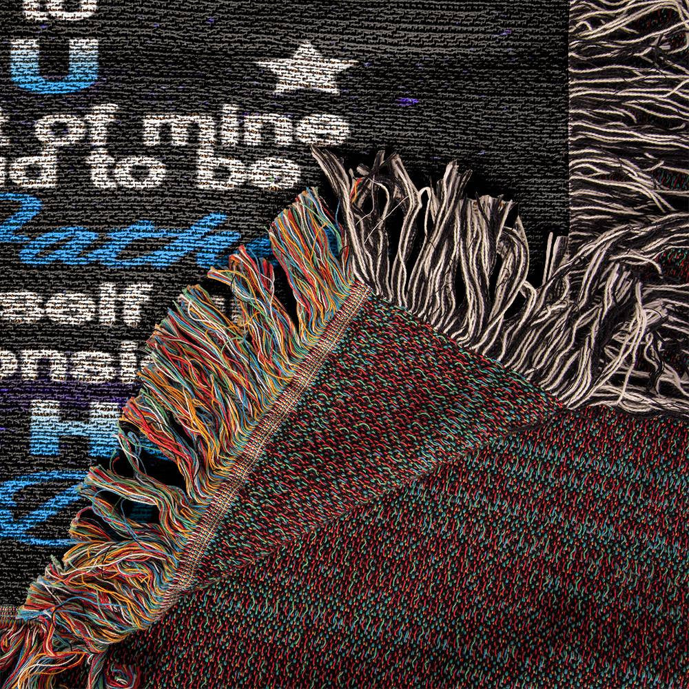 To My Daughter - Personalised Blanket Old Lion - Heirloom Woven Blanket 50*60