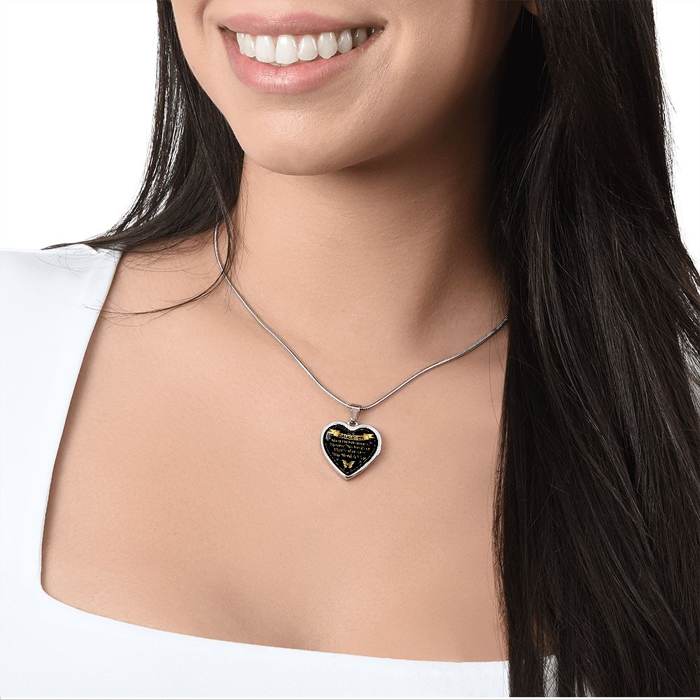 To My Daughter | Need a Hug | Heart Pendant Necklace V3