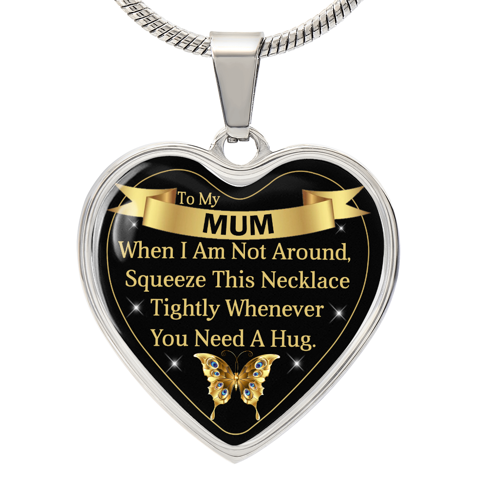 To My Mum - Need a Hug - Heart Pendant Gift