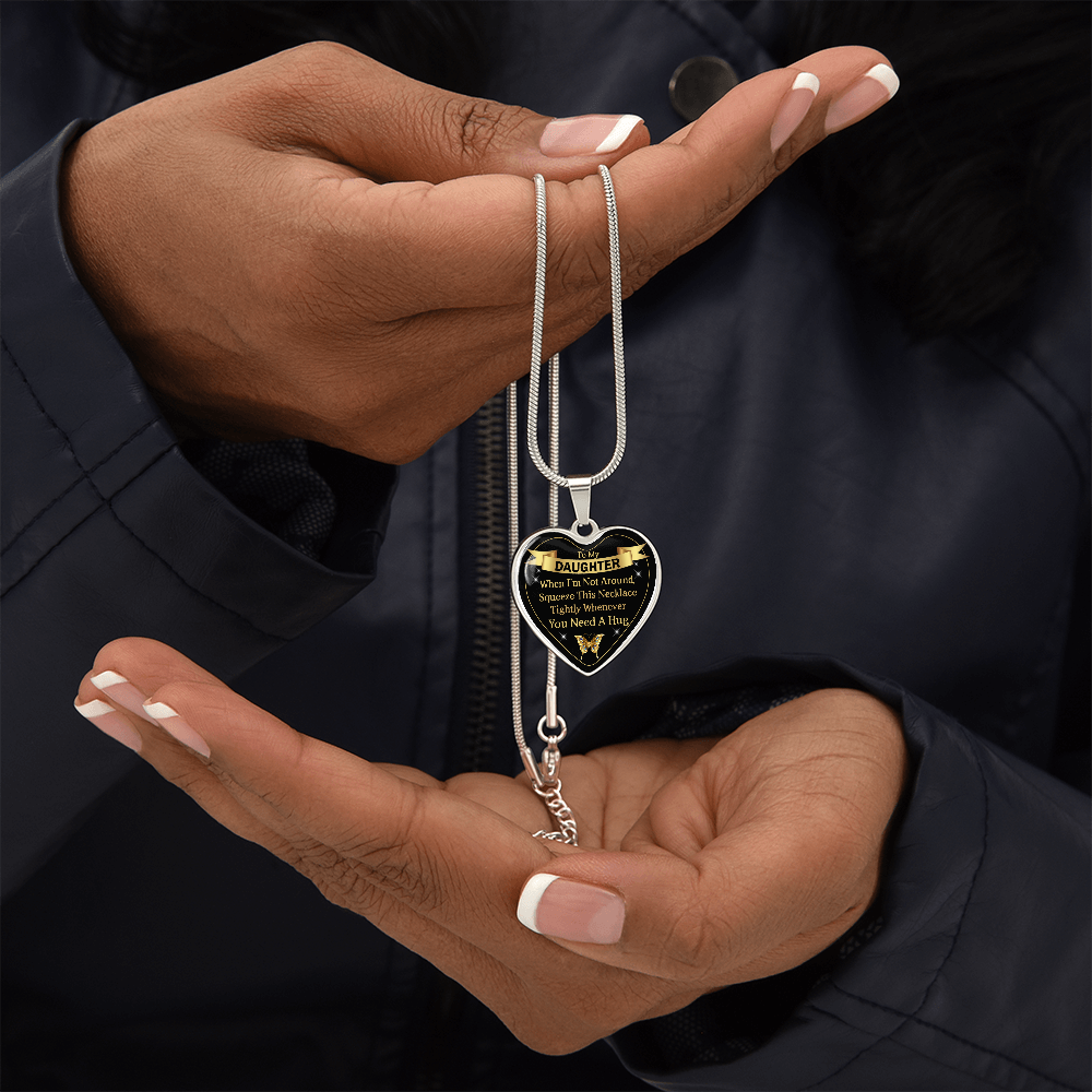 To My Daughter | Need a Hug | Heart Pendant Necklace V3