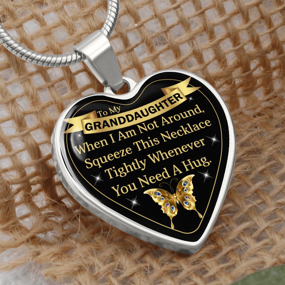 To My Granddaughter | Need a Hug | Heart Pendant Necklace
