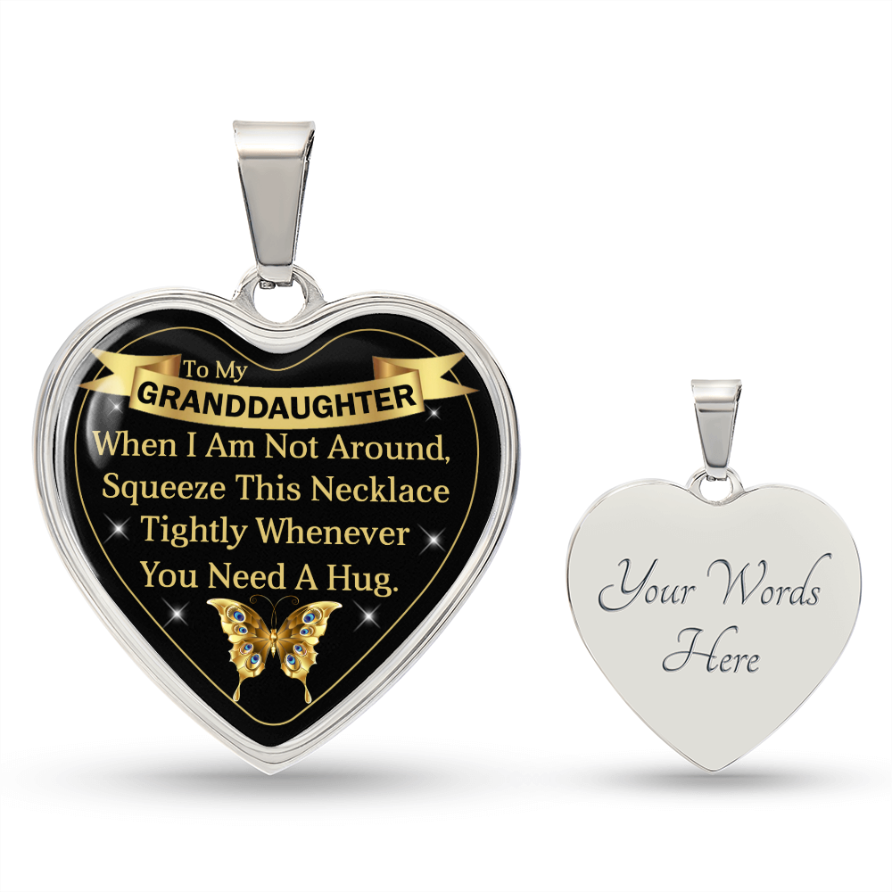 To My Granddaughter | Need a Hug | Heart Pendant Necklace