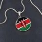 Kenyan Flag- Circle Pendant