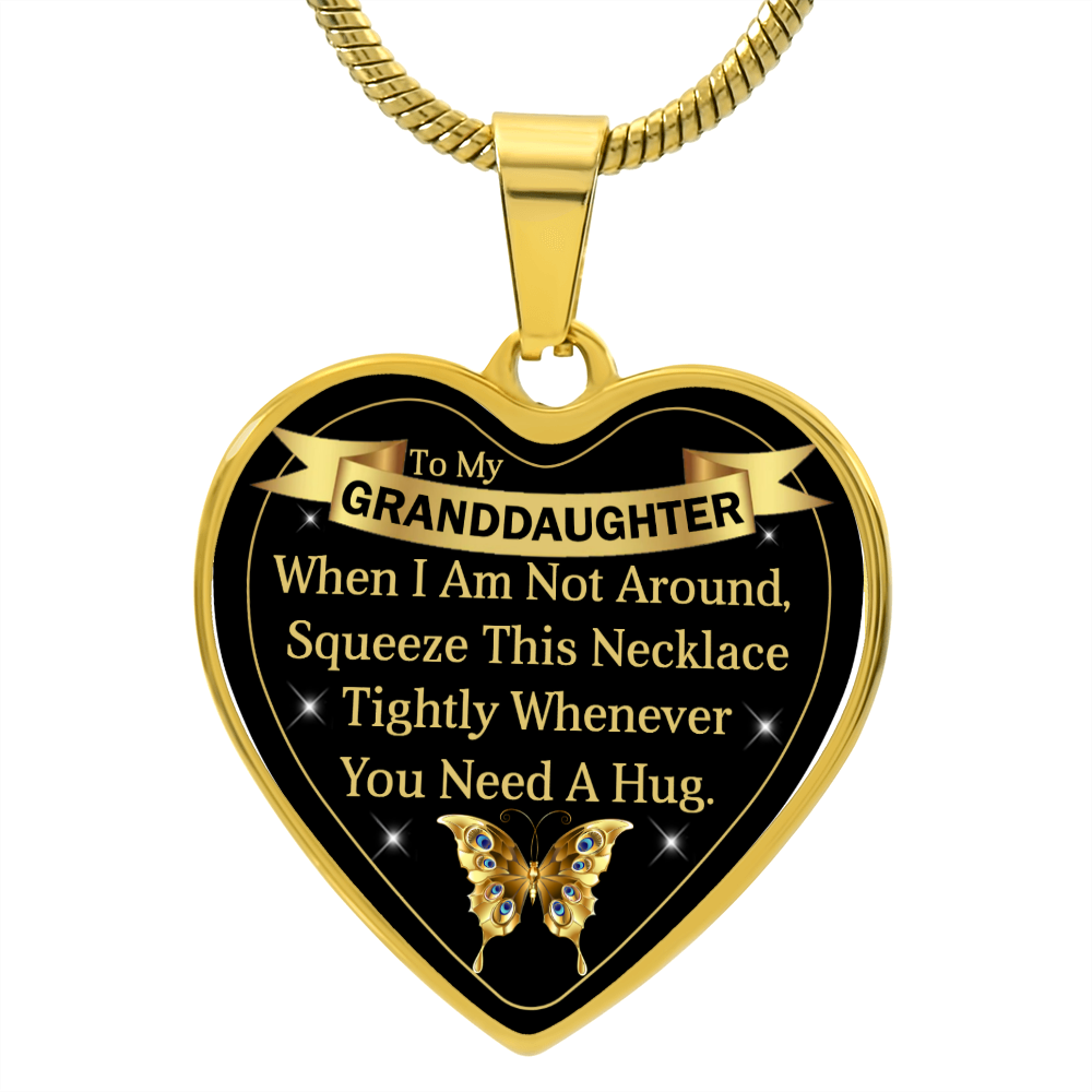 To My Granddaughter | Need a Hug | Heart Pendant Necklace