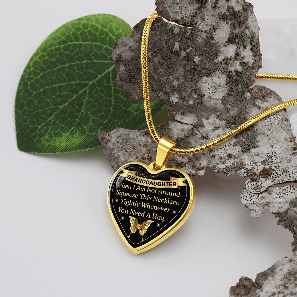 To My Granddaughter | Need a Hug | Heart Pendant Necklace