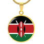 Kenyan Flag- Circle Pendant