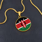 Kenyan Flag- Circle Pendant