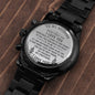 To My Husband | My Best Friend | Engraved Black Chronograph Watch