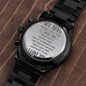To My Man | The Best Thing | Engraved Design Black Chronograph Watch
