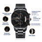 To My Man | The Best Thing | Engraved Design Black Chronograph Watch