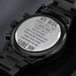 To My Man | The Best Thing | Engraved Design Black Chronograph Watch