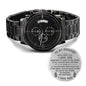 To My Husband | My Best Friend | Engraved Black Chronograph Watch