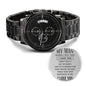 To My Man | The Best Thing | Engraved Design Black Chronograph Watch