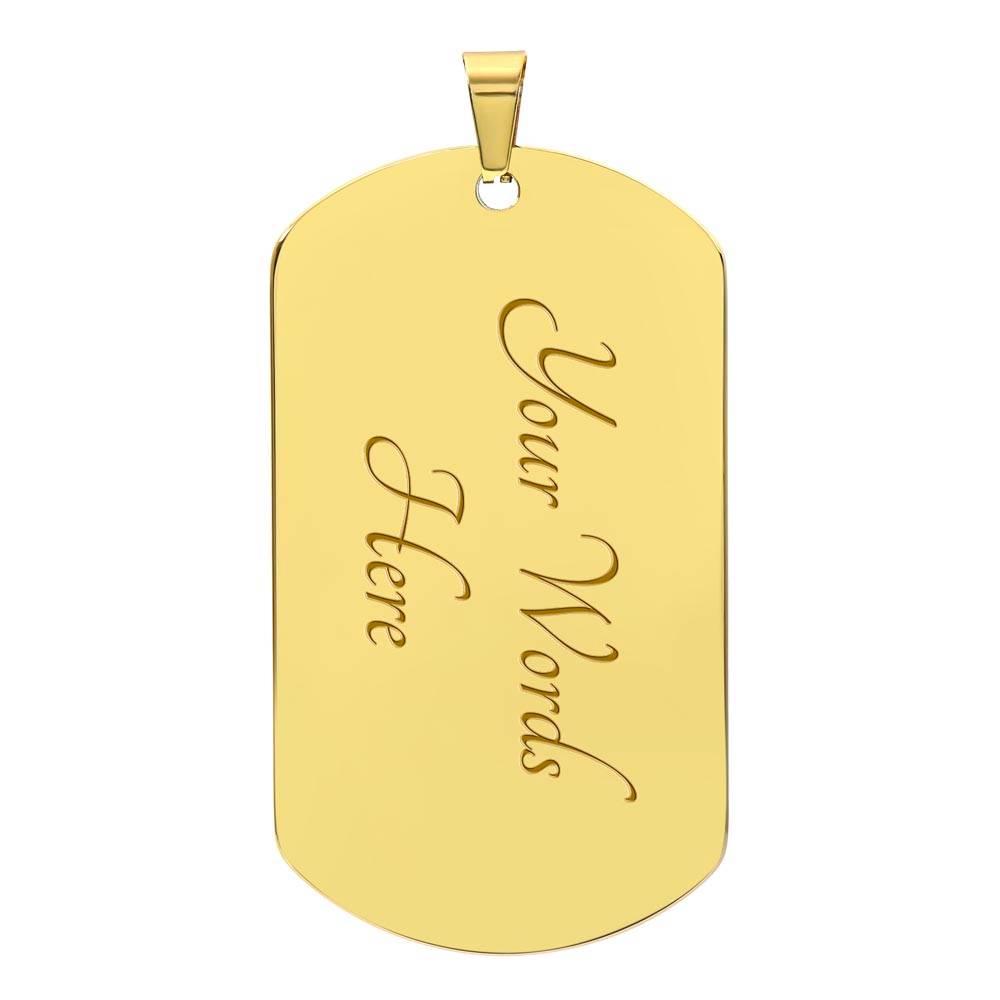 To My Beautiful Daughter | Your Crown | Dog Tag Necklace