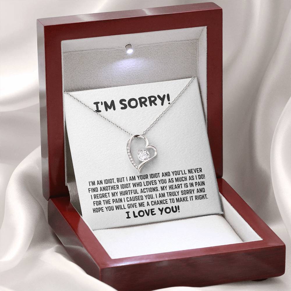 I Am Sorry - Give Me A Chance - Forever Love Necklace Gift