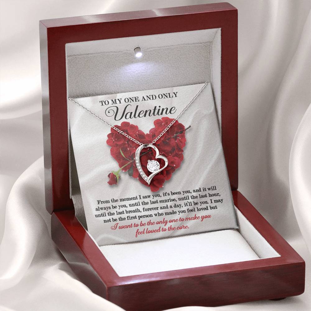 To My One and Only Valentine - Always Be You - Forever Love Necklace Gift