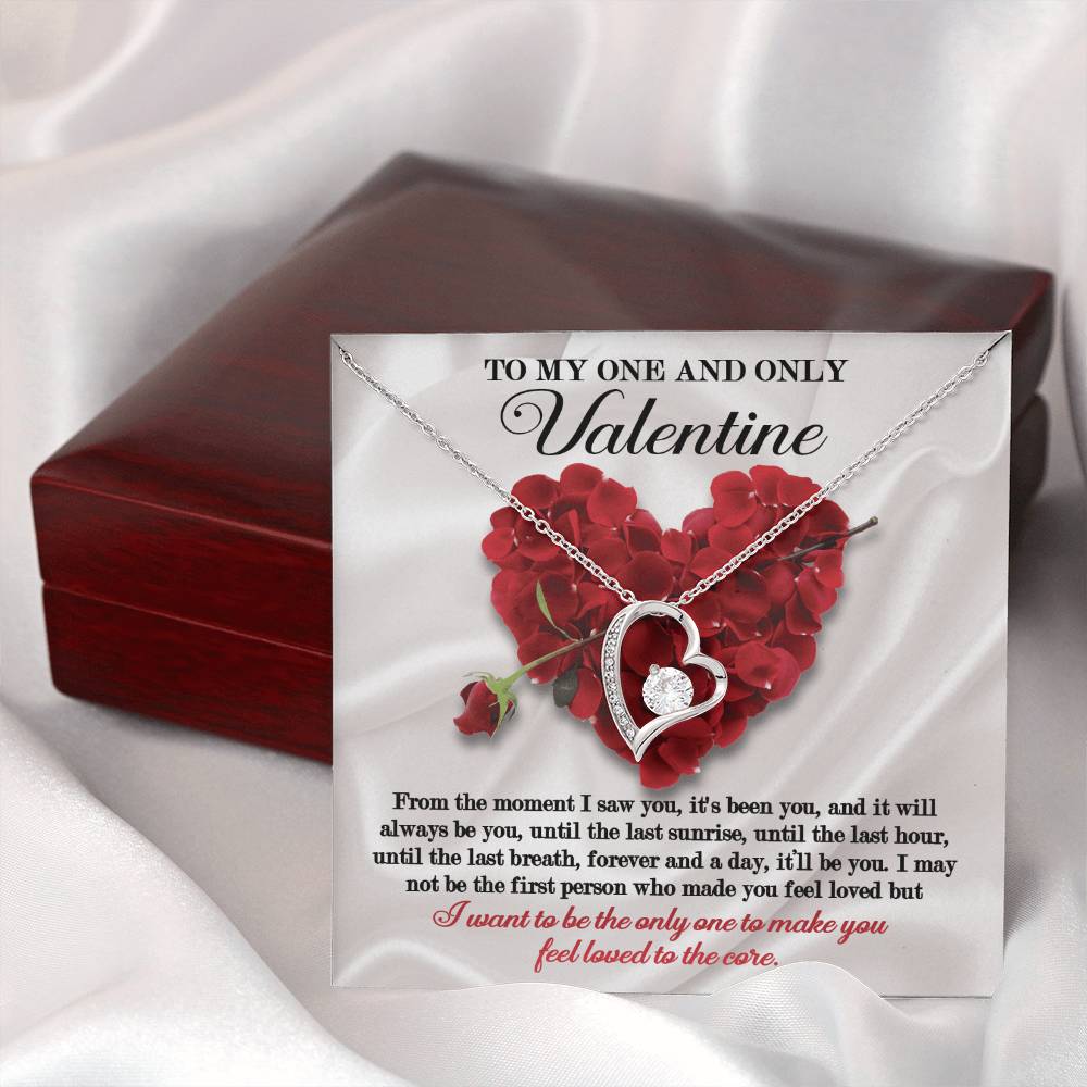To My One and Only Valentine - Always Be You - Forever Love Necklace Gift
