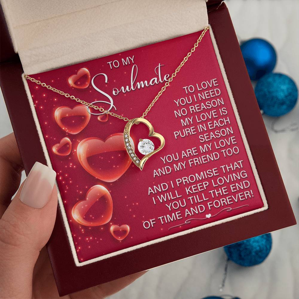 To My Soulmate - Keep Loving You - Forever Love Necklace Gift