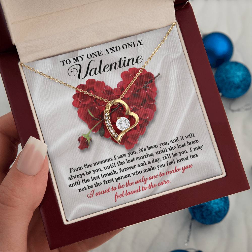 To My One and Only Valentine - Always Be You - Forever Love Necklace Gift