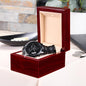 To My Man | Customizable Engraved Black Chronograph Watch
