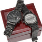 To My Man | My Home | Engraved Design Black Chronograph Watch