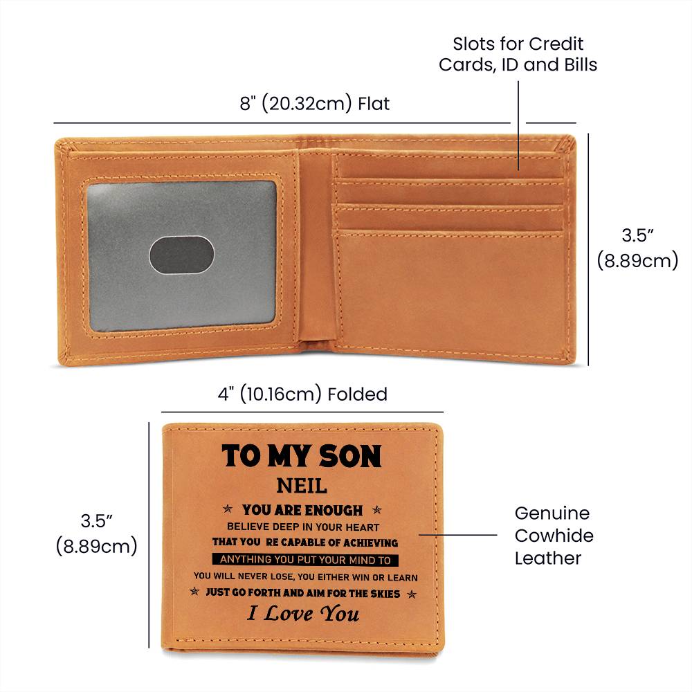 To My Son | Your Are Enough | Graphic Wallet