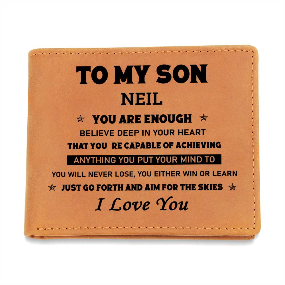 To My Son | Your Are Enough | Graphic Wallet