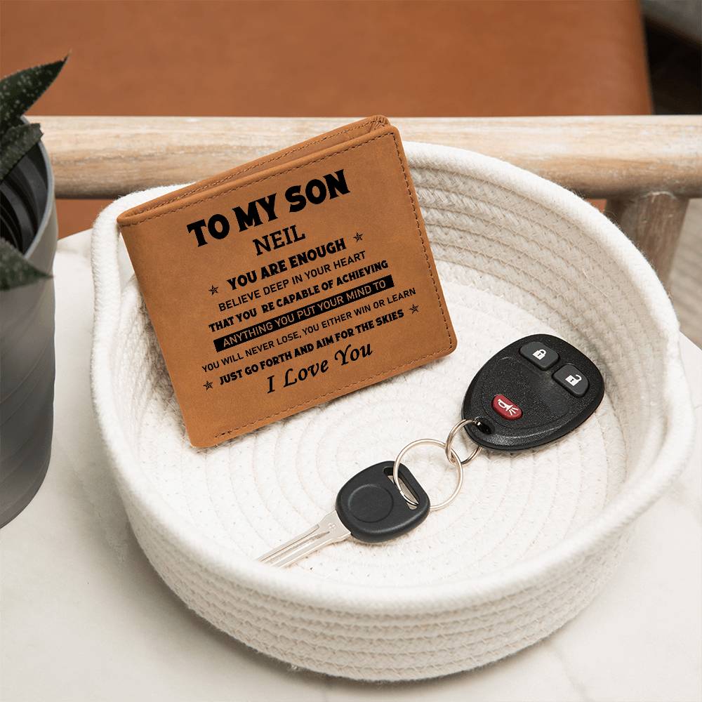 To My Son | Your Are Enough | Graphic Wallet