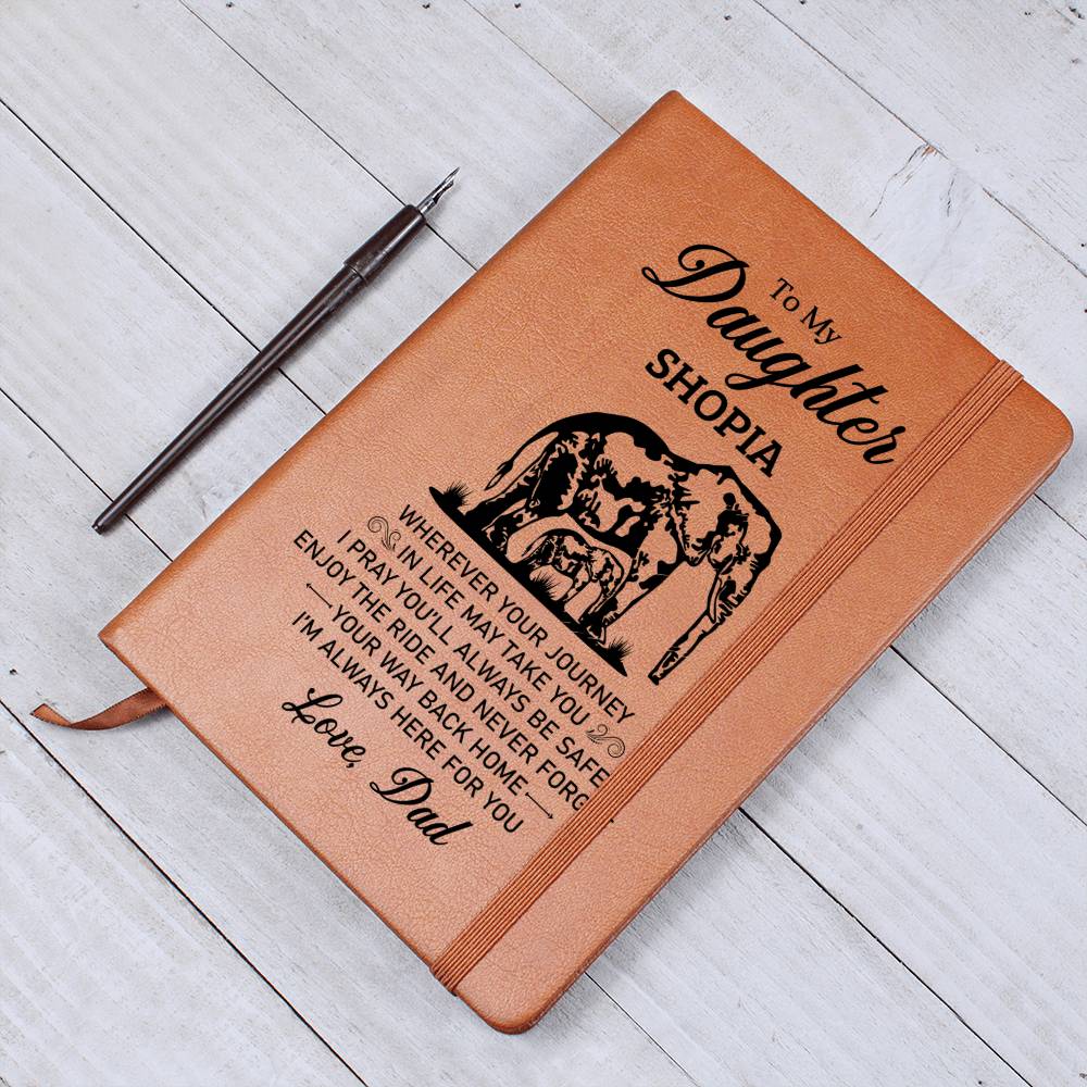 To My Daughter | Your Journey | Personalized Leather Journal