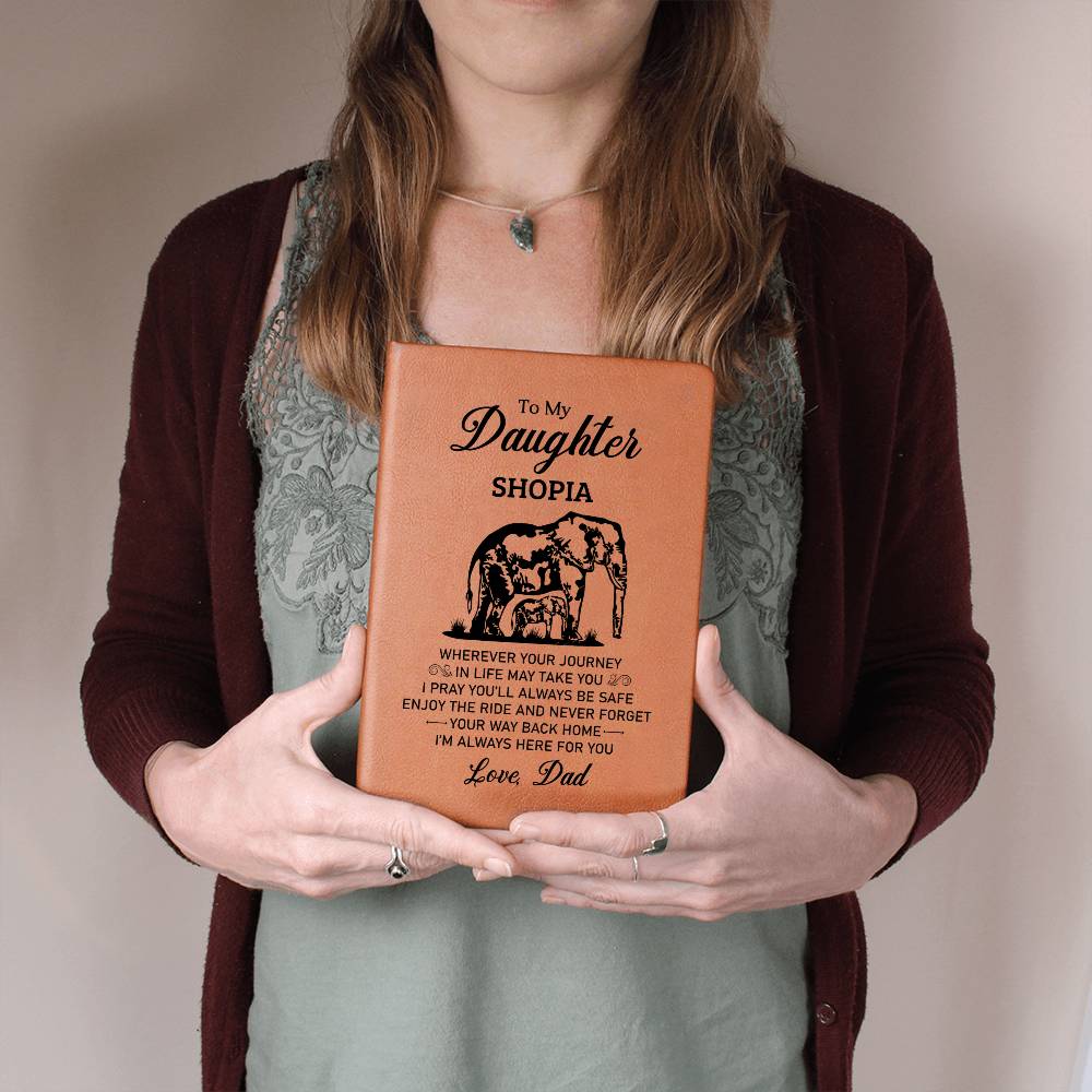 To My Daughter | Your Journey | Personalized Leather Journal