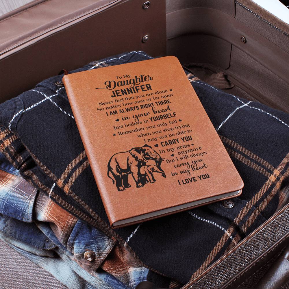 To My Daughter | Personalized Leather Journal | In Your Heart