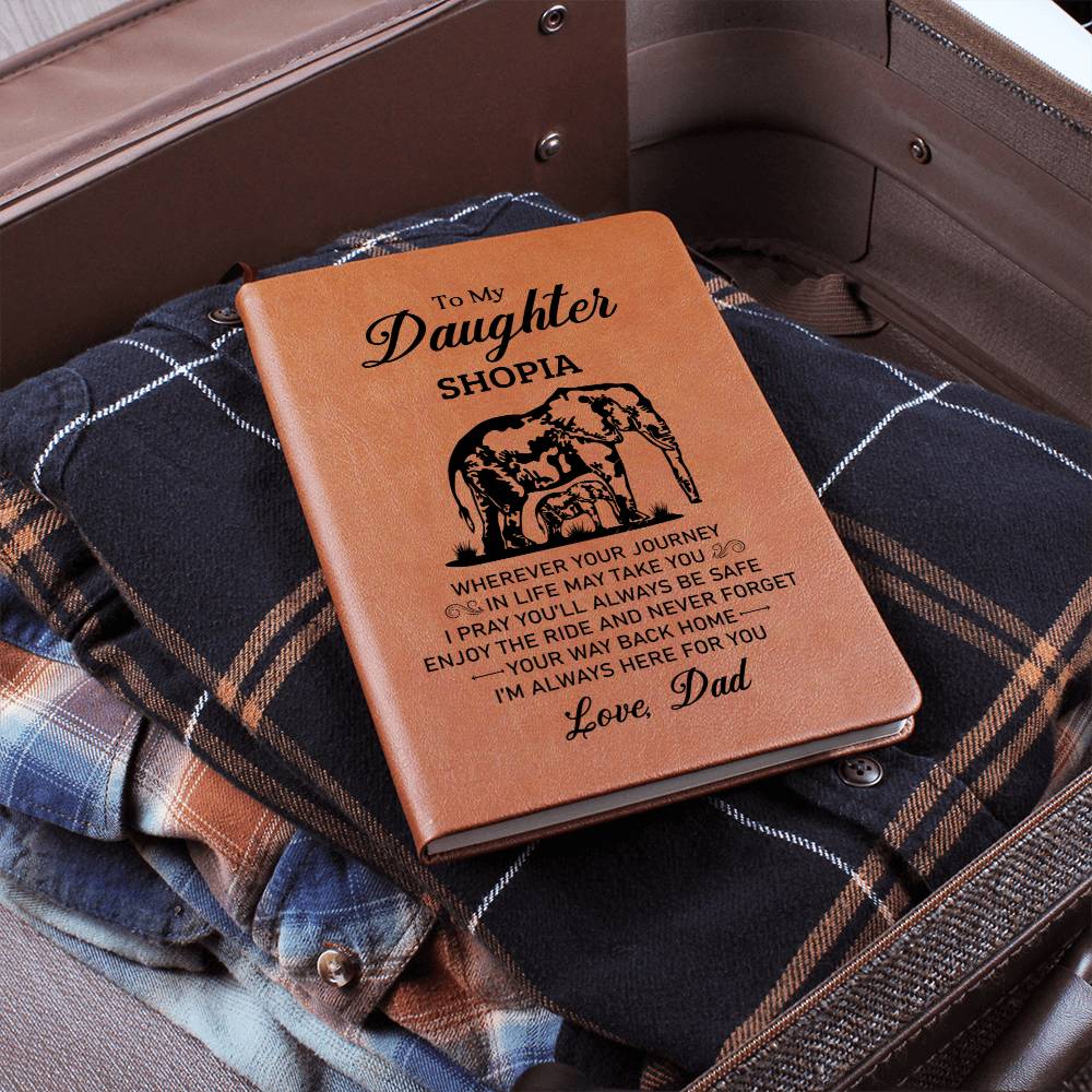 To My Daughter | Your Journey | Personalized Leather Journal