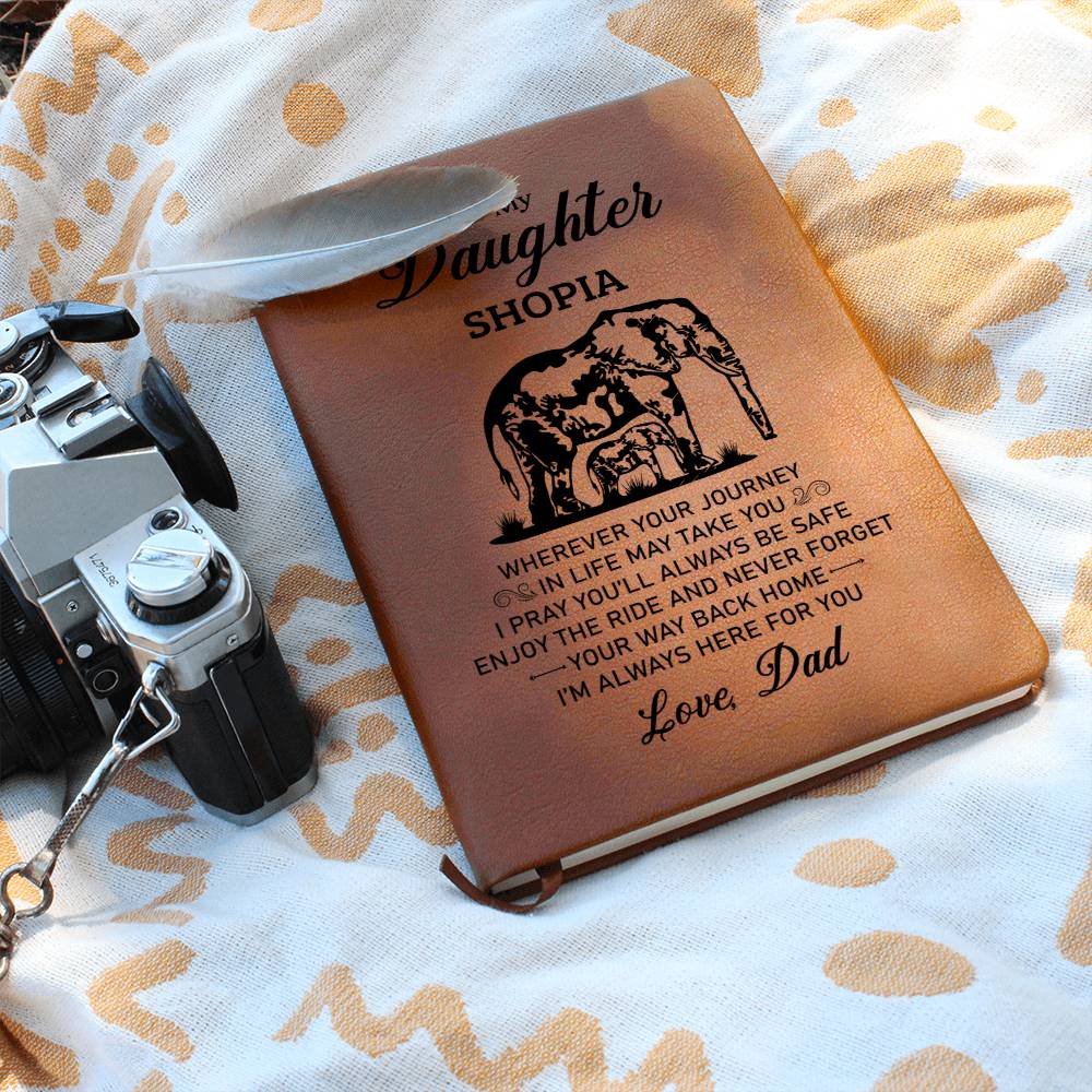 To My Daughter | Your Journey | Personalized Leather Journal