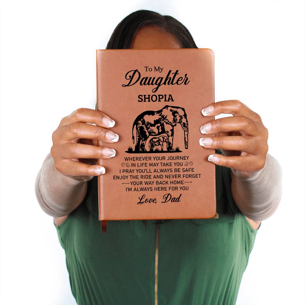 To My Daughter | Your Journey | Personalized Leather Journal