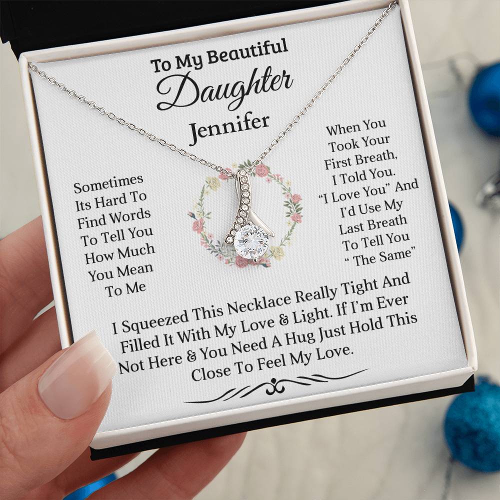 My Beautiful Daughter | Personalised First Breath Alluring Beauty Necklace Gift