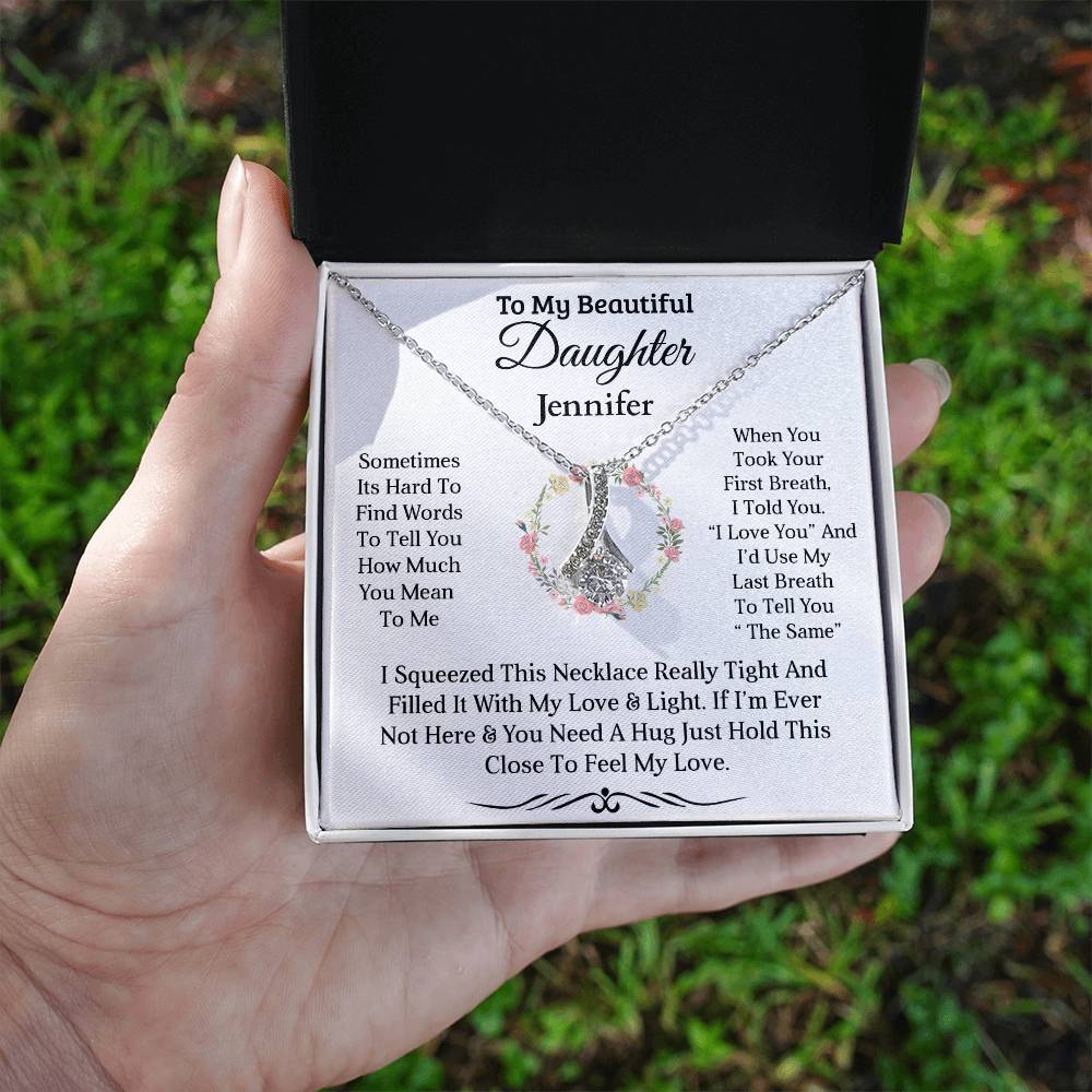 My Beautiful Daughter | Personalised First Breath Alluring Beauty Necklace Gift