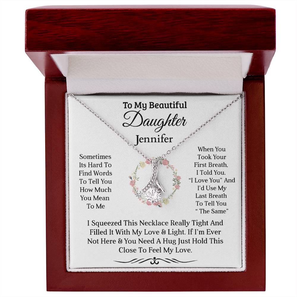 My Beautiful Daughter | Personalised First Breath Alluring Beauty Necklace Gift