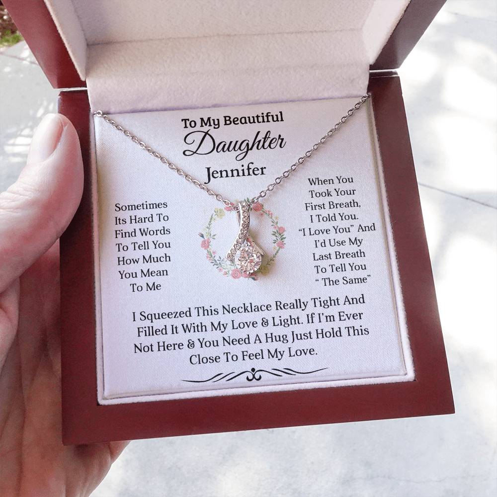 My Beautiful Daughter | Personalised First Breath Alluring Beauty Necklace Gift