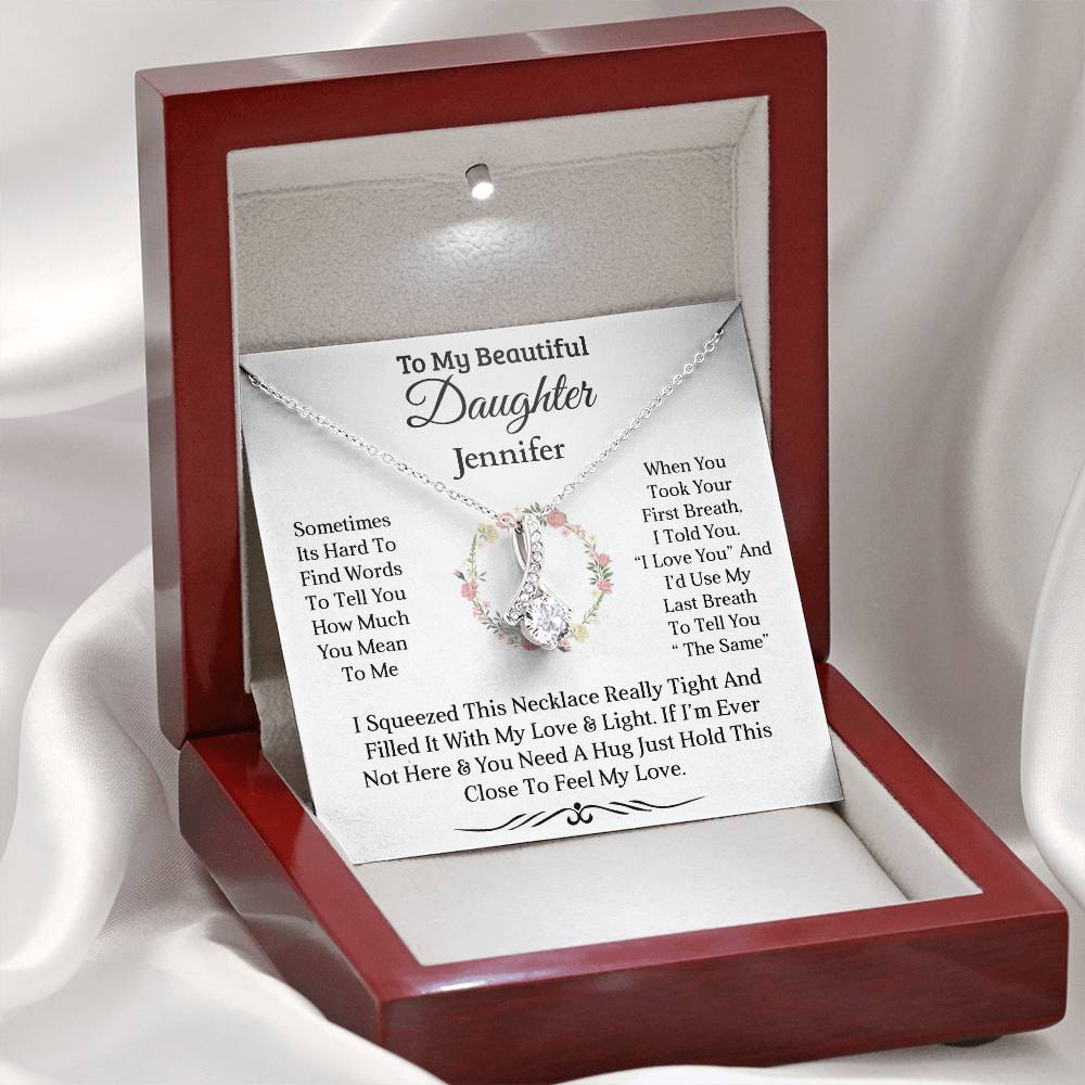 My Beautiful Daughter | Personalised First Breath Alluring Beauty Necklace Gift