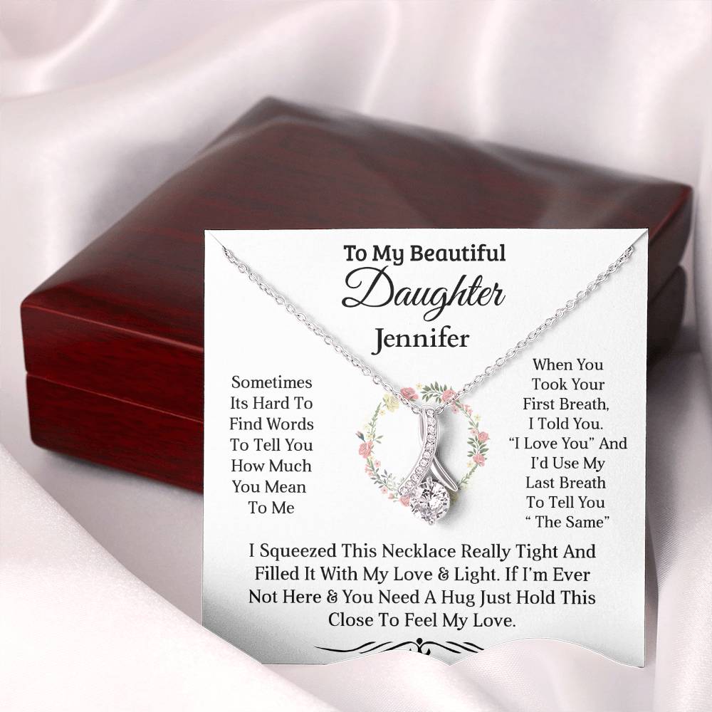 My Beautiful Daughter | Personalised First Breath Alluring Beauty Necklace Gift