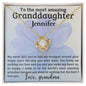 To The Most amazing Granddaughter | Wrapped Around Your Finger | Love Knot Necklace