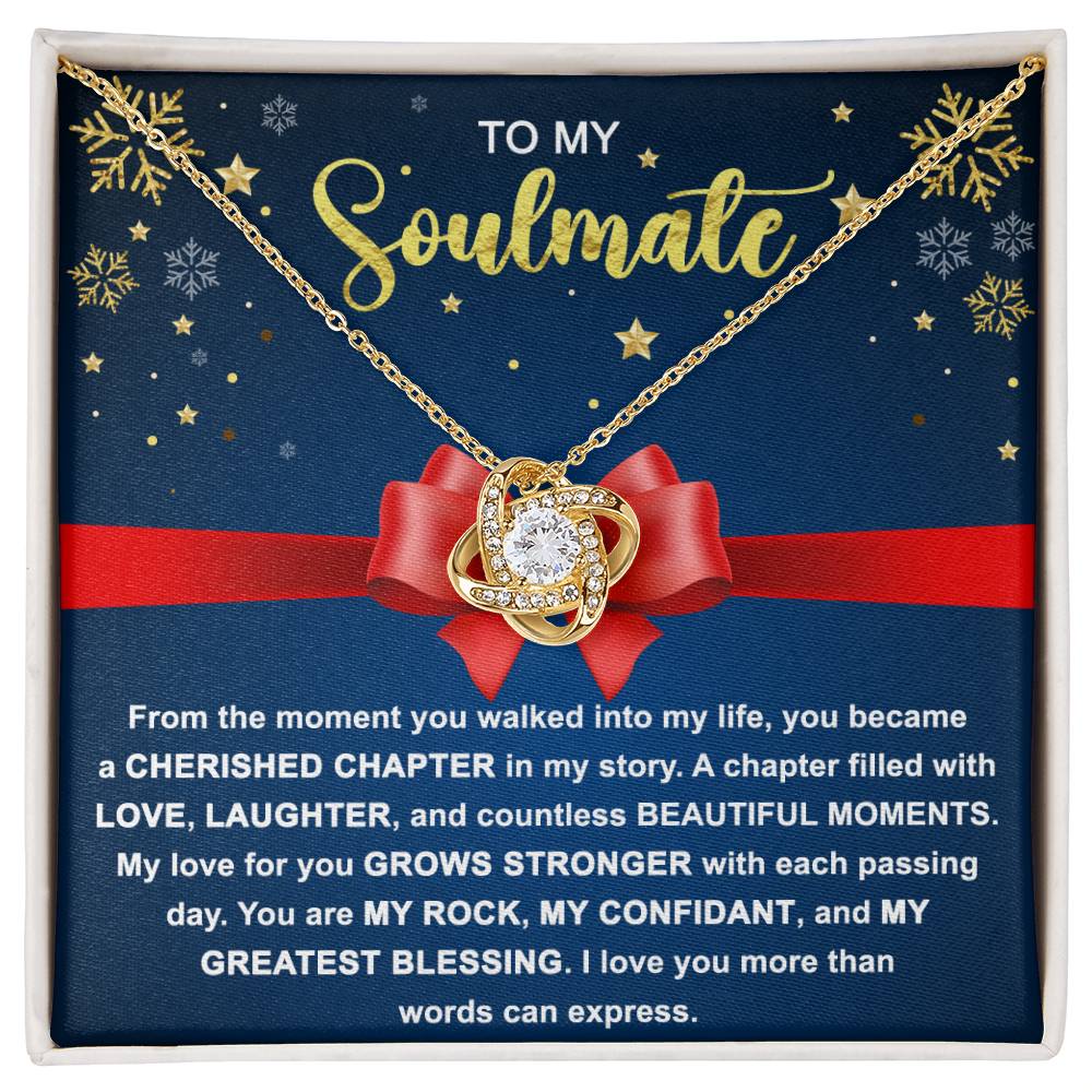 To My Soulmate | Grows Stronger | Love Knot Necklace Gift