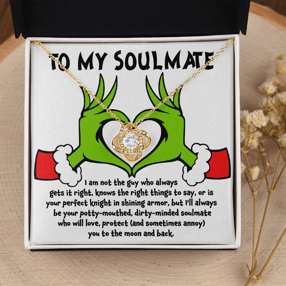 To My Soulmate | Perfect Knight | Love Knot Necklace Gift