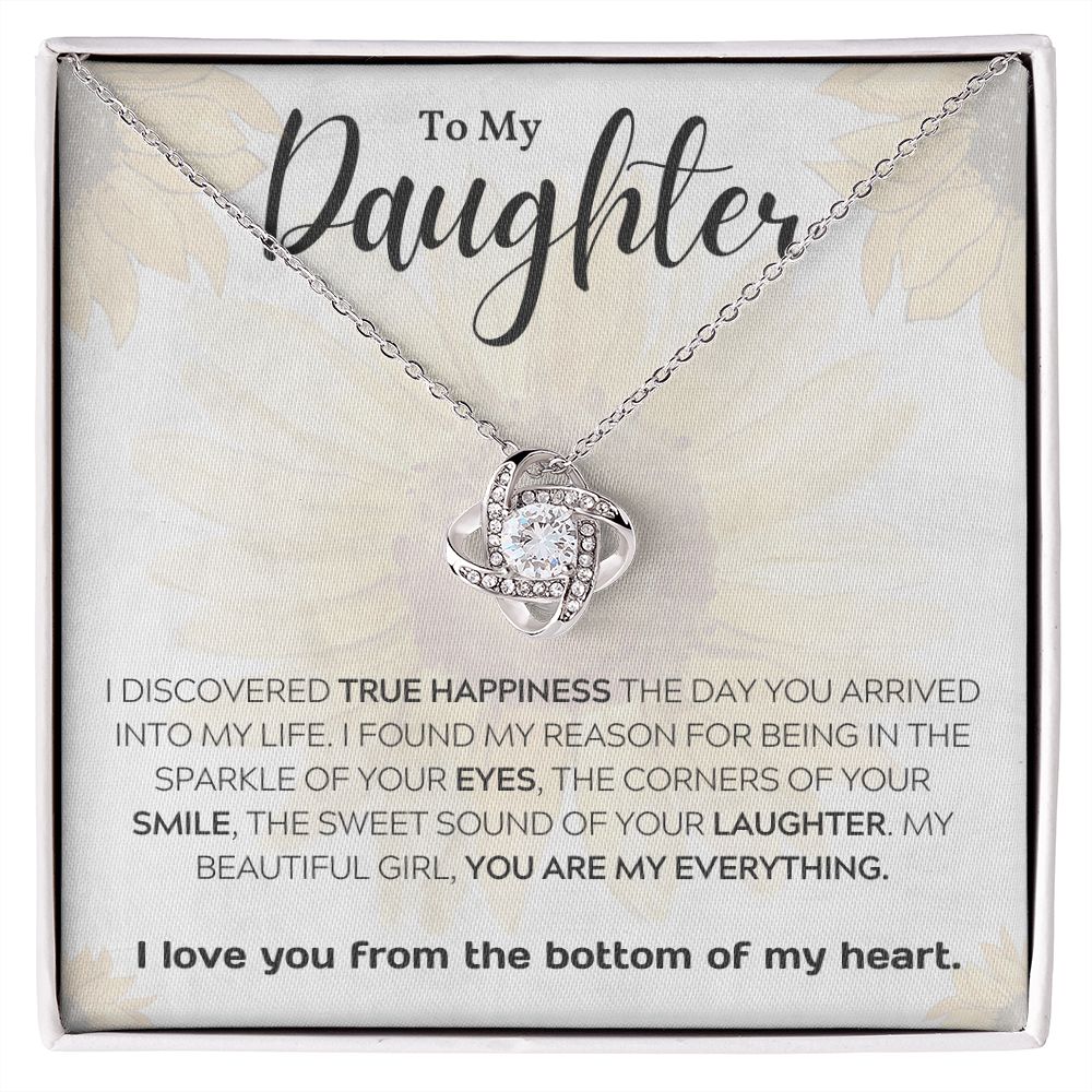 To My Daughter | True Happiness | Love Knot Necklace