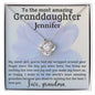 To The Most amazing Granddaughter | Wrapped Around Your Finger | Love Knot Necklace